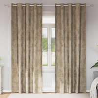 vidaXL Velvet Curtains 2 pcs Champagne 225 x 140 cm Velvet