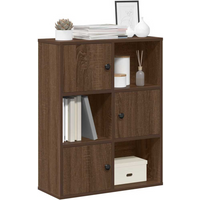 vidaXL Bookcase Brown Oak 60x24x76.5 cm Engineered Wood