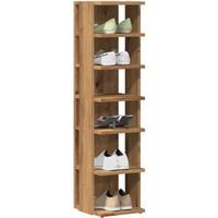 vidaXL Shoe Cabinet Artisan Oak 28x27x102 cm Engineered Wood