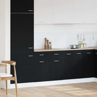 vidaXL Cabinet with Drawer with Shelf Riga Black oak 80 x 46 x 81.5 cm