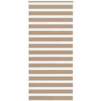 vidaXL Zebra Blind Sand Brown 105x230 cm Fabric Width 100.9 cm Polyester