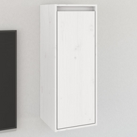 vidaXL Wall Cabinet White 30x30x80 cm Solid Wood Pine