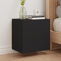 vidaXL TV Wall Cabinets 2 pcs Black 40.5x30x40 cm Engineered Wood
