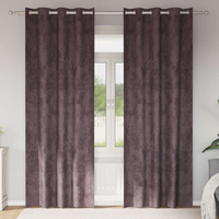 vidaXL Velvet Curtains with Curtains 2 pcs Brown 245 x 140 cm Velvet