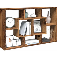 vidaXL Wall Shelf Old Wood 85x16x52.5 cm Engineered Wood