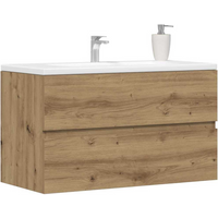 vidaXL Sink Cabinet Artisian Oak 90x38.5x45 cm Engineered Wood