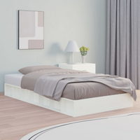 vidaXL Bed Frame without Mattress White 90x200 cm Solid Wood