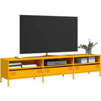 vidaXL TV Cabinet Mustard Yellow 202x39x43.5 cm Cold-rolled Steel