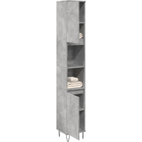 vidaXL Bathroom Cabinet Concrete Grey 30x30x190 cm Engineered Wood