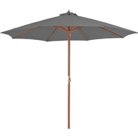 vidaXL Garden Parasol with Wooden Pole 300 cm Anthracite