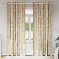 vidaXL Velvet Curtains with Curtains 2 pcs Cream 245 x 140 cm Velvet