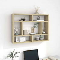 vidaXL Wall Shelf Sonoma Oak 75x16x55 cm Engineered Wood
