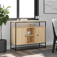 vidaXL Sideboard Sonoma Oak 100x35x80 cm Engineered Wood