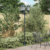 vidaXL Garden Light Post Dark green Aluminium and Glass