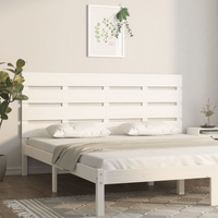 vidaXL Headboard White 200x3x80 cm Solid Wood Pine