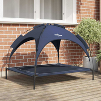 vidaXL Dog Bed Navy Blue XL Steel