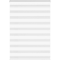 vidaXL Zebra Blind White 115x100 cm Fabric Width 110.9 cm Polyester