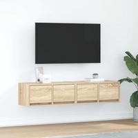 vidaXL TV Cabinets 2 pcs Sonoma Oak 60x31x25.5 cm Engineered Wood