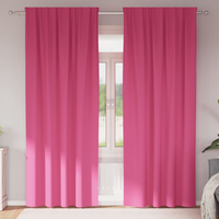 vidaXL Blackout Curtains with Rings 2 pcs Bright Pink 225 x 140 cm