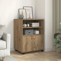 vidaXL Rolling Cabinet Artisian Oak 60x48x81 cm Engineered Wood