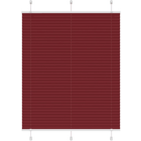 vidaXL Pleated Blind Bordeaux Red 110x100 cm Fabric Width 109.4 cm Polyester
