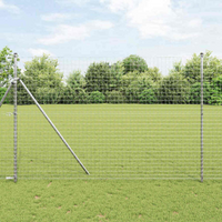 vidaXL Fence Posts 2 pcs Silver Powder-coated steel