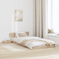 vidaXL Bed Frame Brown 80 x 200 cm Wood