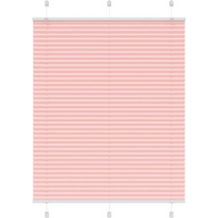 vidaXL Pleated Blind Pink 110x100 cm Fabric Width 109.4 cm Polyester