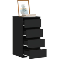 vidaXL Corner Chest of Drawers Black 40x41x76 cm Engineered Wood