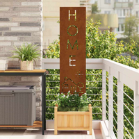 vidaXL Garden Privacy Screen Rusty 32 x 140 cm Weathering steel