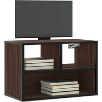 vidaXL TV Cabinet Brown Oak 60x31x39.5 cm Engineered Wood and Metal