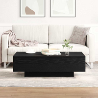 vidaXL Coffee Table Black Oak 100 x 49.5 x 31 cm Engineered Wood