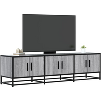 vidaXL TV Cabinet Grey Sonoma 150x35x41 cm Engineered Wood and Metal