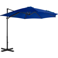 vidaXL Cantilever Garden Parasol with Aluminium Pole Azure Blue 300 cm
