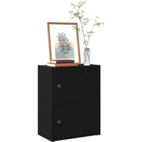 vidaXL Bookcase Black Oak 40x24x52 cm Engineered Wood