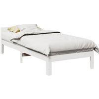 vidaXL Bed Frame without Mattress White 80x200 cm Solid Wood Pine