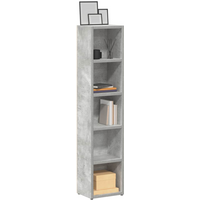 vidaXL CD Cabinets 2 pcs Concrete Grey 21x16x93.5 cm Engineered Wood