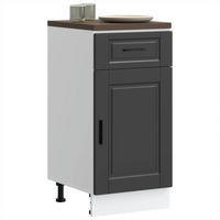 vidaXL Kitchen Base Cabinet Porto Black Engineered Wood