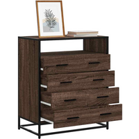 vidaXL Drawer Cabinet Brown Oak 70x41x83.5 cm Engineered Wood