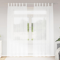 vidaXL Voile Curtain with Curtains 2 pcs White 245 x 140 cm Polyester