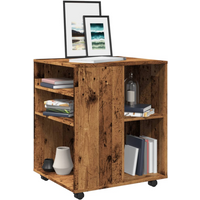 vidaXL Rolling Cabinet Old Wood 60x53x72 cm Engineered Wood