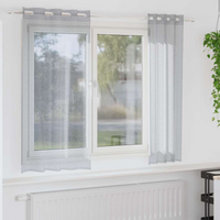 vidaXL Voile Curtain 2 pcs Dark Grey 175 x 140 cm Polyester