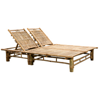 vidaXL 2-Person Sun Lounger Bamboo