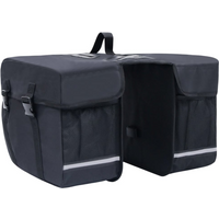 vidaXL Double Bicycle Bag for Pannier Rack Waterproof 35 L Black