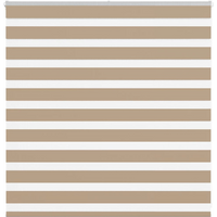 vidaXL Zebra Blind Sand Brown 140x100 cm Fabric Width 135.9 cm Polyester