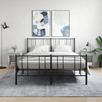 vidaXL Bedside Cabinets 2 pcs Concrete Grey 40x35x50 cm Engineered Wood