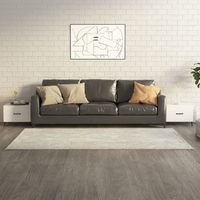 vidaXL Coffee Tables with Metal Legs 2 pcs High Gloss White 50x50x40 cm