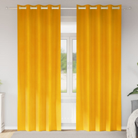 vidaXL Curtains with Curtains 2 pcs Mustard yellow 140 x 245 cm Velvet