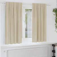 vidaXL Curtains with Curtains 2 pcs Cream 140 x 175 cm Velvet