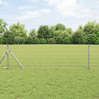 vidaXL Euro Fence Silver 0.4 x 50 m Hot dip galvanized iron